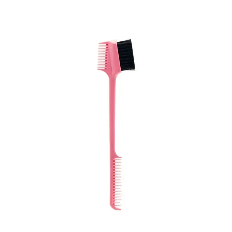 Beauty Edge Brush Comb Vendor Double Sided 3 In 1 Edge Control Brush for Baby Hair Salon Hair Comb Brushes Beauty Tools
