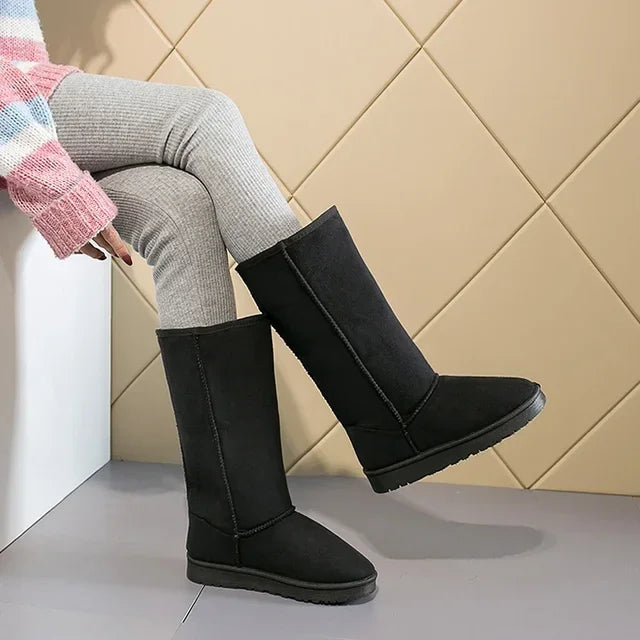 Women Tall Winter Padding Black Boots Fashion Snow Boots Women's High Boot Size 41 Hot Warm Shize 41 Hot Warm Shoes Botas Mujer