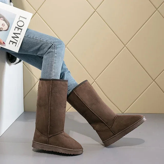 Women Tall Winter Padding Black Boots Fashion Snow Boots Women's High Boot Size 41 Hot Warm Shize 41 Hot Warm Shoes Botas Mujer