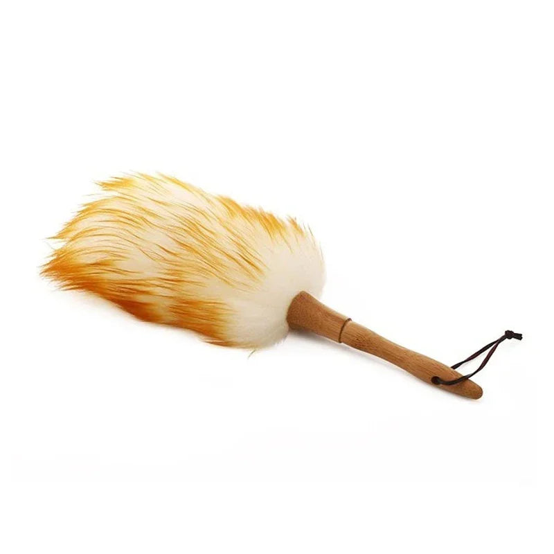 Anti-static yellow and grey wool duster brush，A good helper for home cleaning