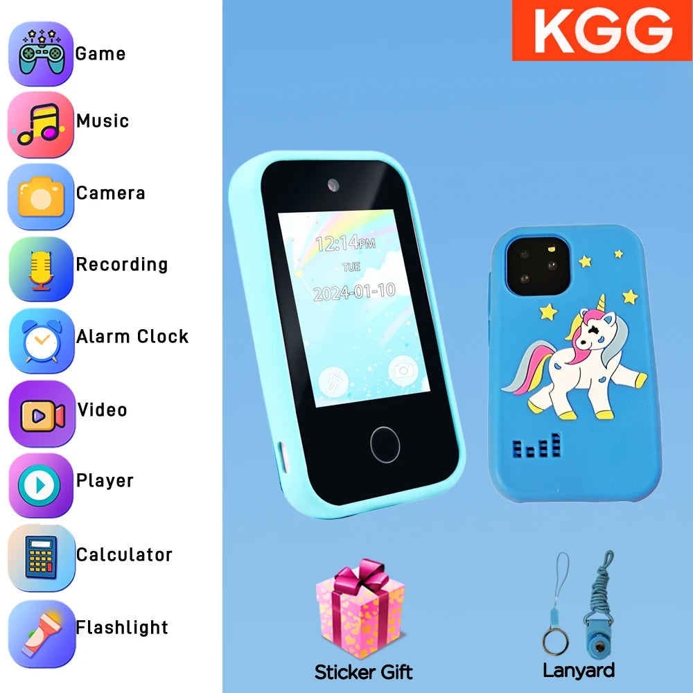 Kids Smart Phone Toy TouchScreen Unicorn Baby Mobile MP3 Music Player Digital Camera Educational Toys Girls Boys Birthday Gifts
