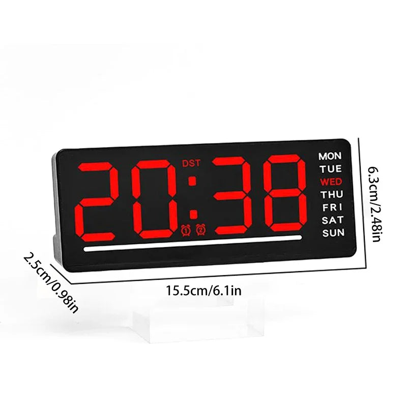Smart Mute LED Electronic Wall Clock Modern Desk Clock Night Alarm Minimalist Thermometer Clock Home Decor For Room