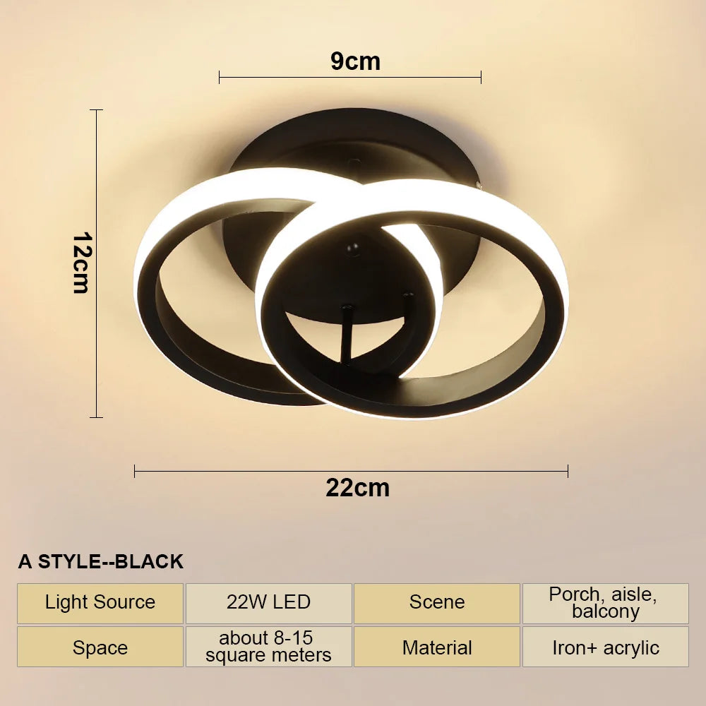 Modern Style LED Ceiling Lamp Geometric Shape Aisle Corridor Light Wall light Kitchen/ Bedroom Lighting 110V White/Warm light