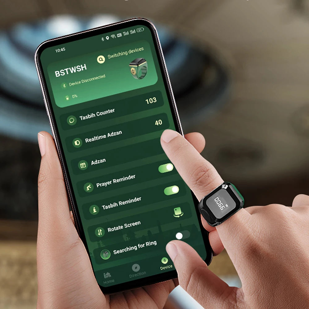 Smart APP Ring Counter Portable Digital Display Counter Bluetooth Counting Ring Time Vibration Reminder Wearable Tally Counters