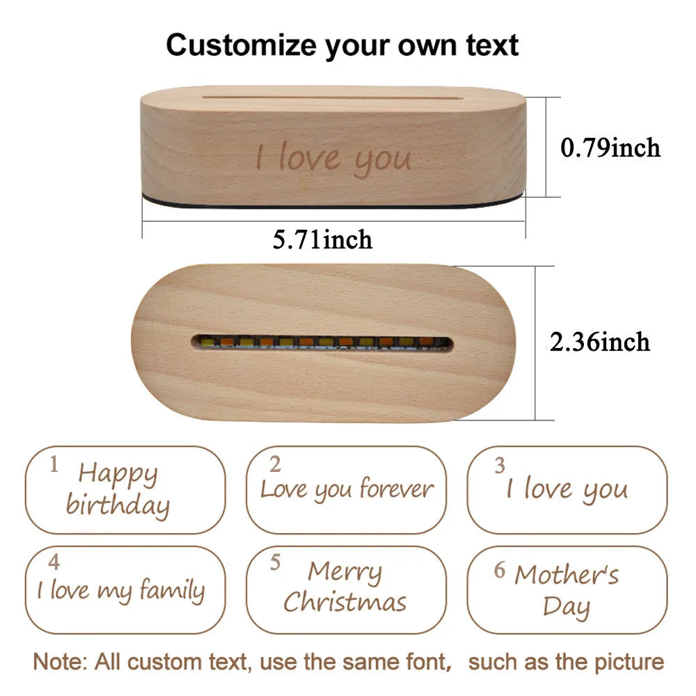 Personalized Photo Gift 3D Lamp Custom Photo Night Light For Wedding Birthday Anniversary Valentines day Personalized Gifts