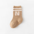 Baby Stuff Boy Girl Newborn Soft Letter Long Socks Children Fashion Casual Socks Cotton Toddler Kids Accessories Infant Clothes
