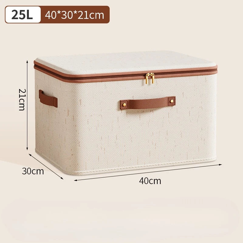 Extremely Large Thicken Clothes Organizer Home Cotton Linen Quilt Pants Sweater Storage  Box Bedroom Closet Wardrobe Organizer