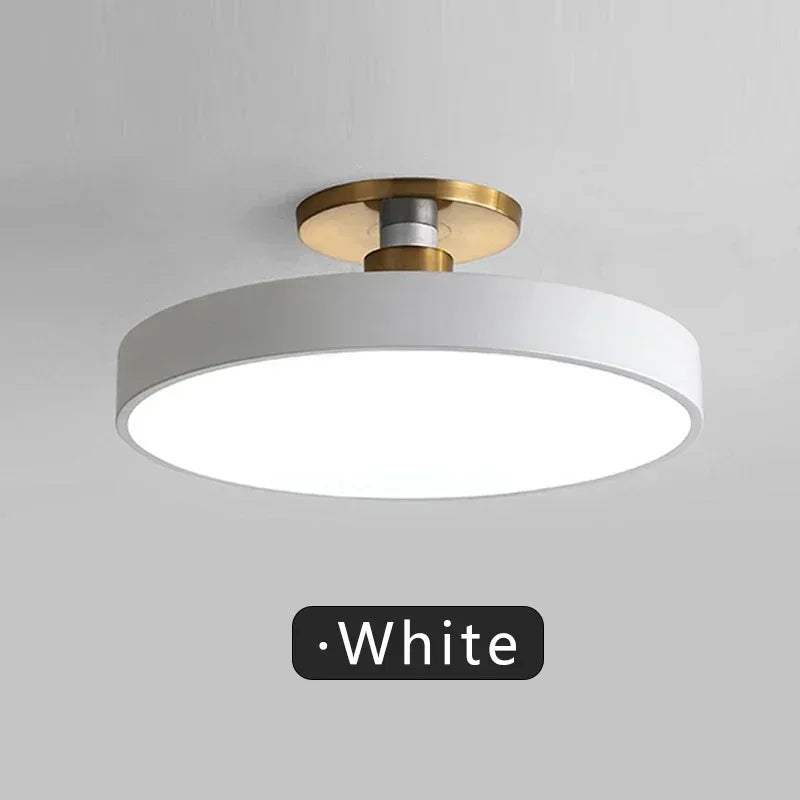 Nordic LED Ceiling Light Modern Circular Macaron Home Decoration Light Living Room Bedroom Balcony Study Room Indoor Lighting