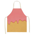 Cotton Linen Ice Cream Oil-proof Bibs Home Cleaning Tool Kitchen Apron Cooking