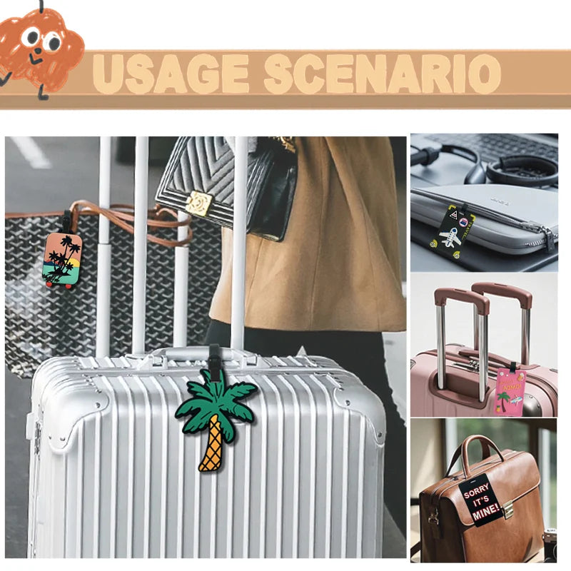 Fashion travel accessories, cute animals, luggage tags, silicone luggage bags, ID add ons, luggage racks, boarding passes, porta