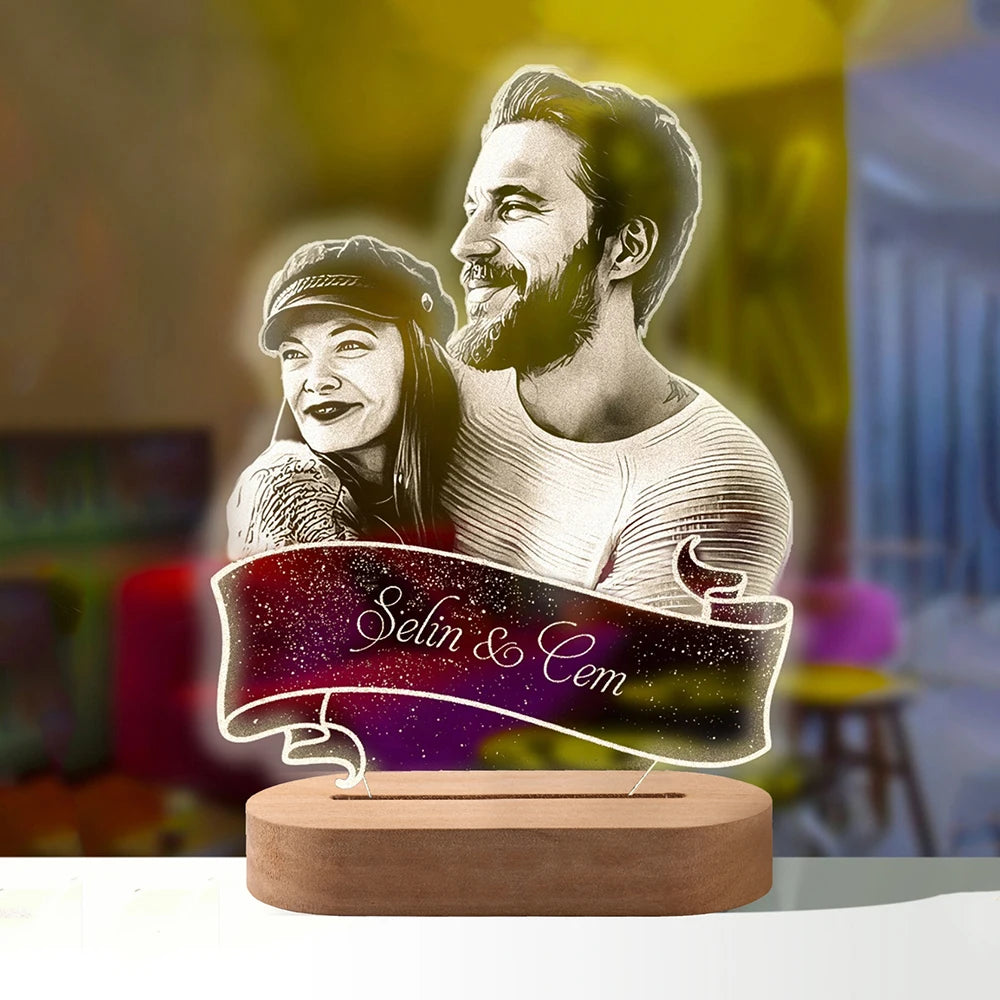 Personalized Photo Gift 3D Lamp Custom Photo Night Light For Wedding Birthday Anniversary Valentines day Personalized Gifts