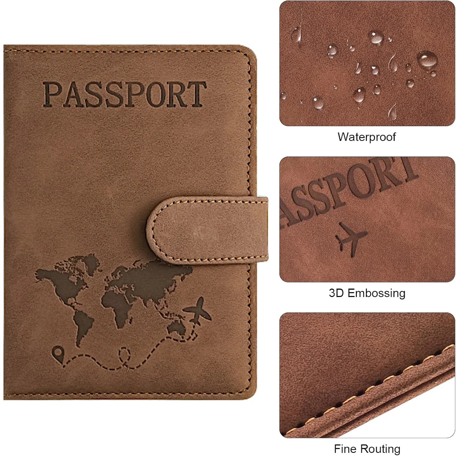 Passport Holder for Travel Essentials  Passport Wallet,Passport Book Holders for Women/Men Cover Case for Travel  Accessories
