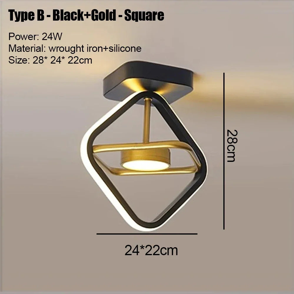 Modern LED Aisle Ceiling Lights Nodic Home Lighting Led Surface Mounted for Bedroom Living Room Corridor Light 3-color lighting