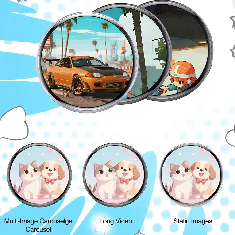 Smart Dynamic E-badge Electronic Badge Can Transfer Photos, GIFs, Animations, and Videos for Otaku Fans Gift