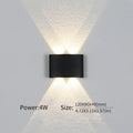 LED Wall Light Outdoor Indoor 2W 4W 6W 8W 10W AC85-265V Up Down White Black Modern Light For Home Garden Bedroom Corridor