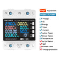 Smart Tuya WIFI Power Meter 63A Circuit Breaker Multiple Protection Temperature Energy AC Amp kWh Voltage Meter Remotely Control