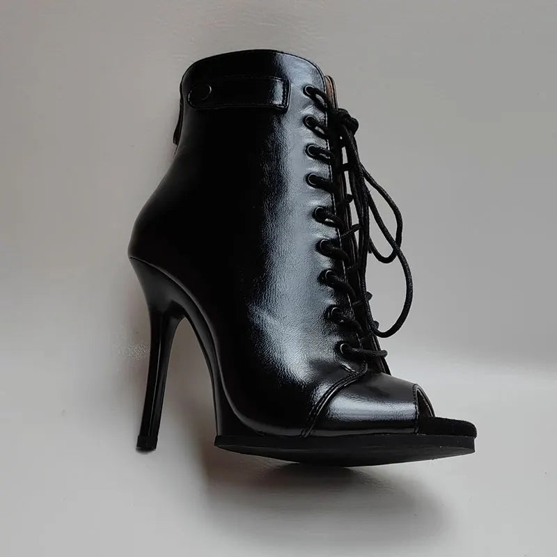 Comfort Lace-up Ankle Boots Woman Shoes Indoor outdoor Customizable For Latin Dancing Sexy Stilettos Big Size 43