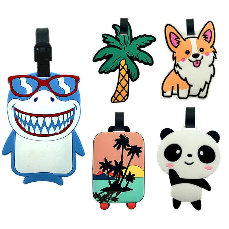 Fashion travel accessories, cute animals, luggage tags, silicone luggage bags, ID add ons, luggage racks, boarding passes, porta
