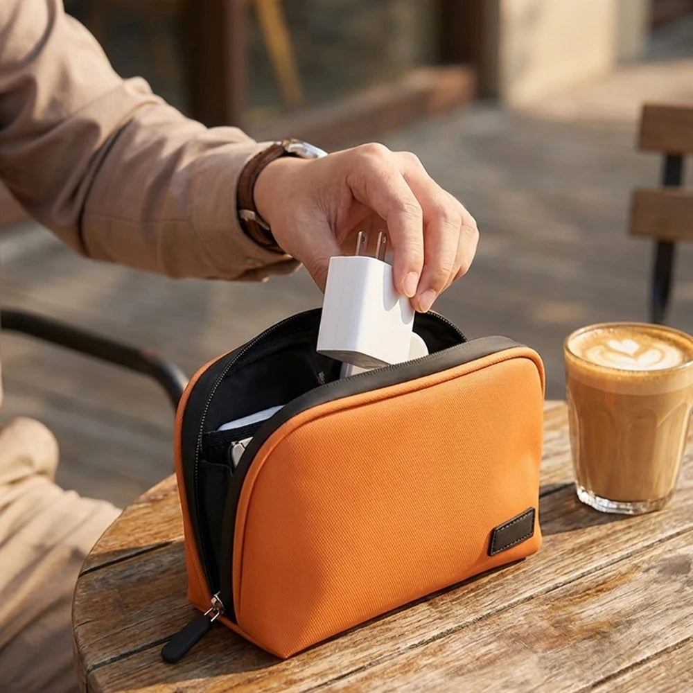 Travel Tech Bag Portable Electronics Organizer Case for Cable Charger Mouse Hard Drive Power Bank - Accessories Storage Pouch