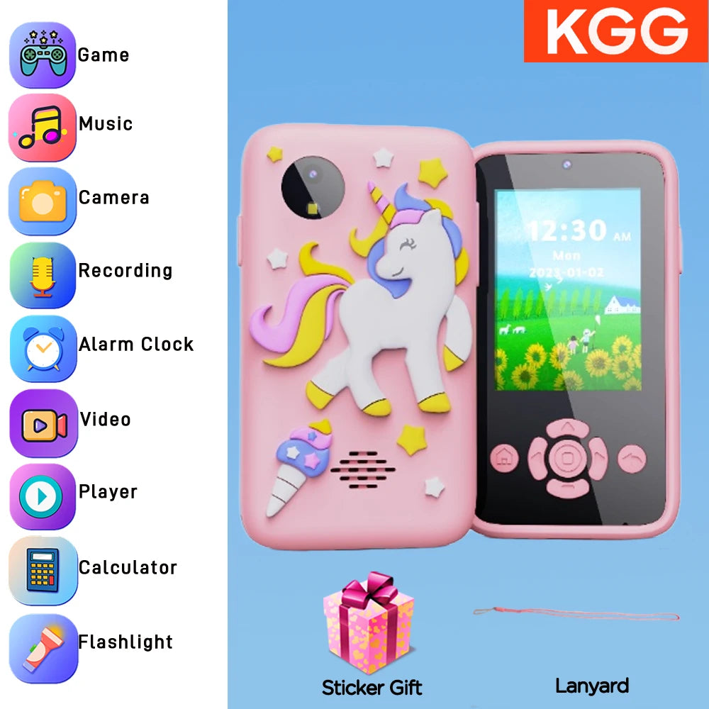 Kids Smart Phone Toy TouchScreen Unicorn Baby Mobile MP3 Music Player Digital Camera Educational Toys Girls Boys Birthday Gifts