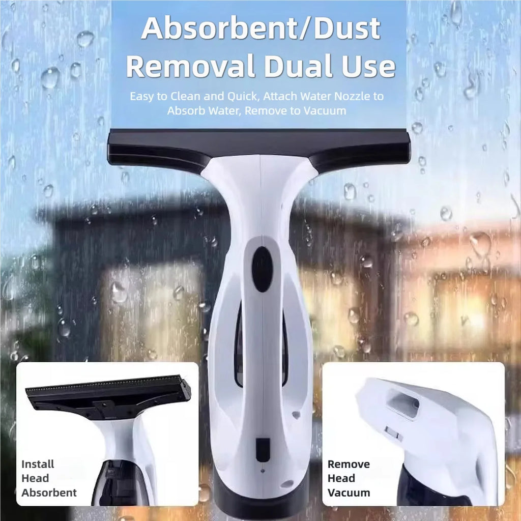 Home Cleaning Electric Window Cleaner Glass Window Cleaning Tool Car Glass Wiper Rechargeable Home Cleaning Tool with Handle
