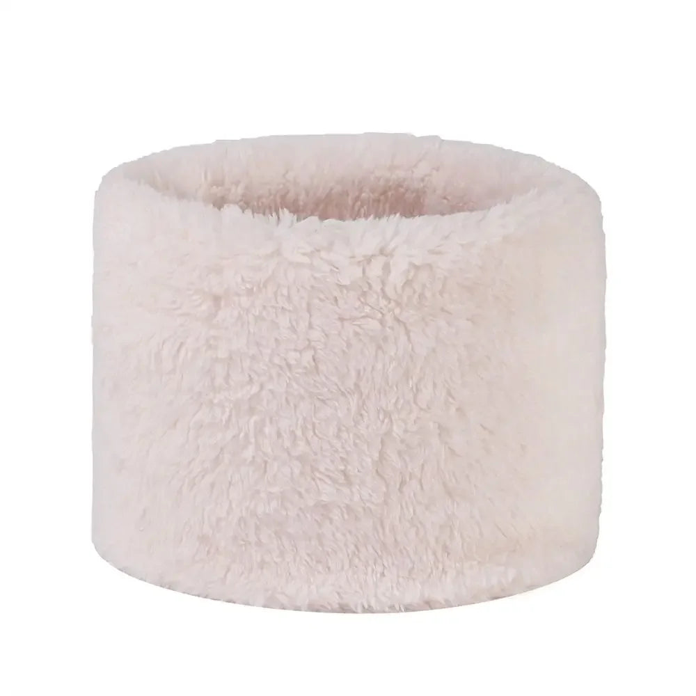 Fashionable Plush Neck Gaiter Keep Warm Solid Color Cold-proof Collar Half Face Mask For Autumn Winter Face Cover