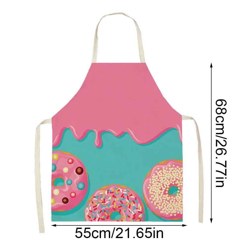 Cotton Linen Ice Cream Oil-proof Bibs Home Cleaning Tool Kitchen Apron Cooking