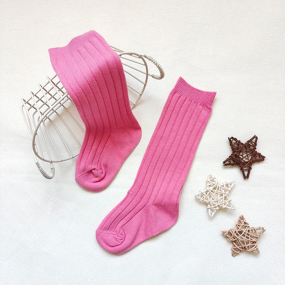 New Baby Stockings Spanish Boys And Girls Cotton Sock Long Soft Striped Children's Knee High Socks Kids School Uniform Socken