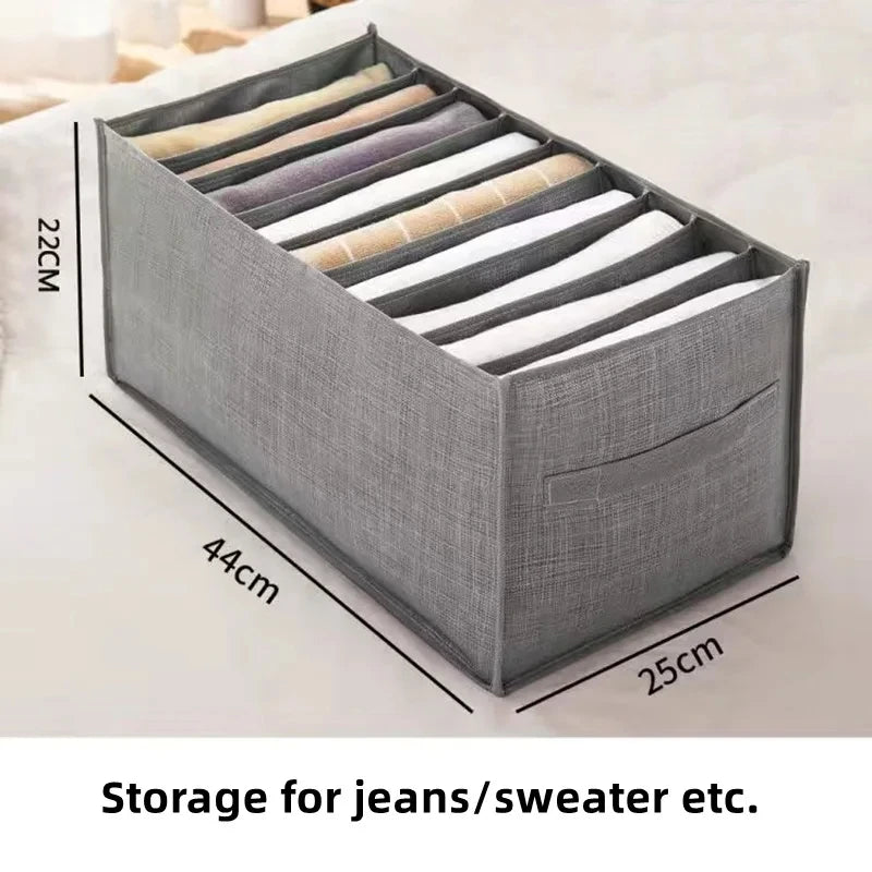 Clothes Organizer Trousers Clothes Jeans Storage Box Wardrobe Clothes Organizer Underwear Bra Socks Artifact Compartment Box