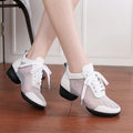XIHAHA Women Genuine Leather Dance Shoes Boots Square Dance Shoes Increase Sneakers Boots Soft Sole Woman Shoes Modern