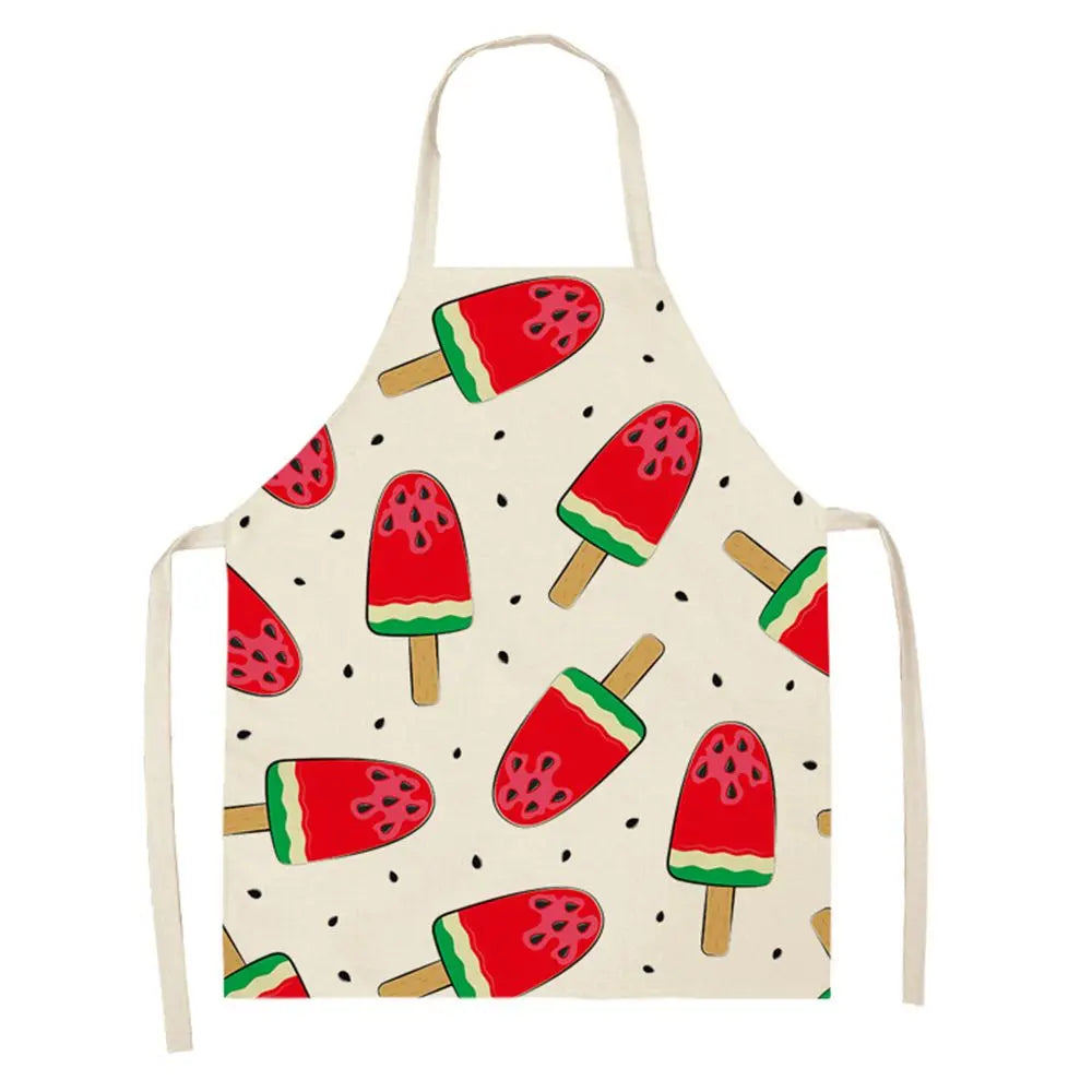 Cotton Linen Ice Cream Oil-proof Bibs Home Cleaning Tool Kitchen Apron Cooking