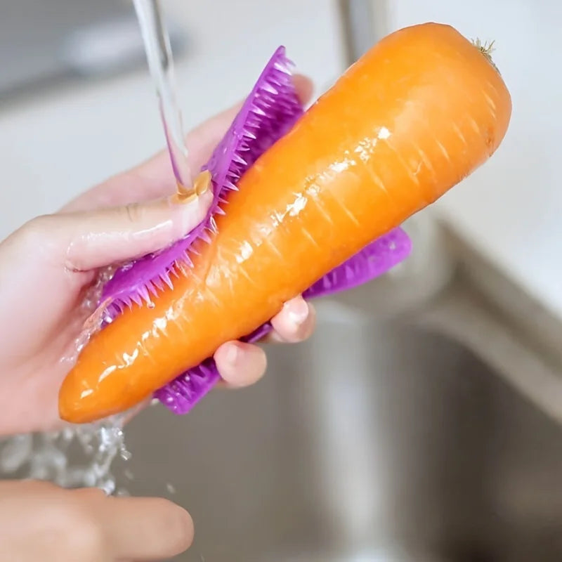 Multifunctional Vegetable Brush, Efficient Kitchen Scrubber for Potatoes & Cucumbers, Home Cleaning Tool