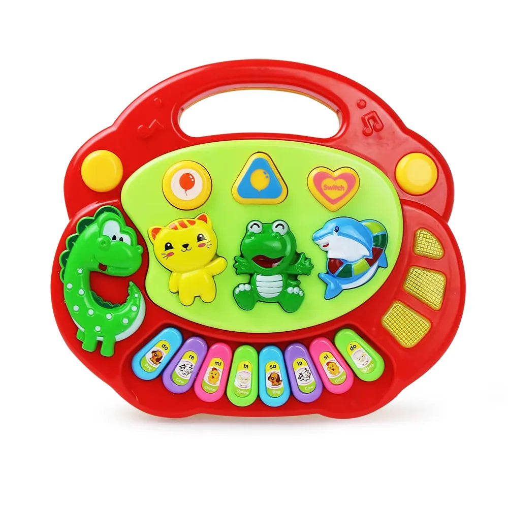 Baby Musical Toy with Animal Sound Kids Piano Keyboard Electric Flashing Music Instrument Early Educational Toys for Children