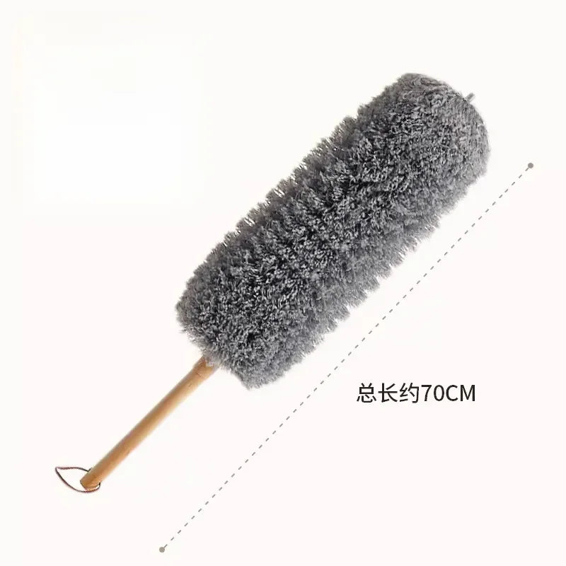Anti-static yellow and grey wool duster brush，A good helper for home cleaning
