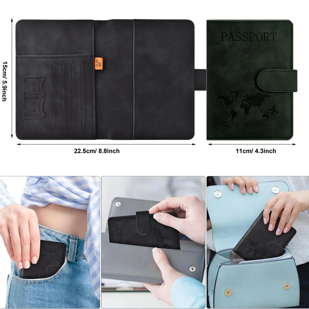 Passport Holder for Travel Essentials  Passport Wallet,Passport Book Holders for Women/Men Cover Case for Travel  Accessories