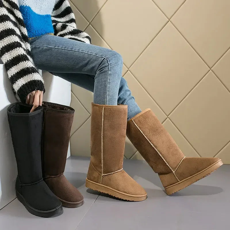 Women Tall Winter Padding Black Boots Fashion Snow Boots Women's High Boot Size 41 Hot Warm Shize 41 Hot Warm Shoes Botas Mujer