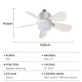 Smart 2-in-1 LED Ceiling Fan with Remote Control Dimming Lighting E27 Silent Fan Bedroom Living Room Kitchen Home Electric Fans