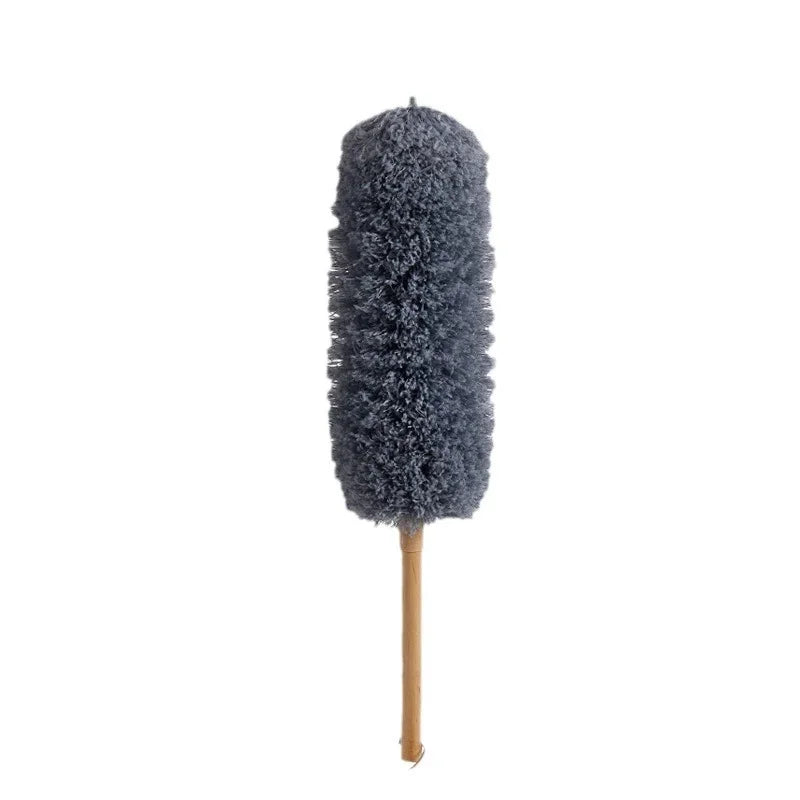 Anti-static yellow and grey wool duster brush，A good helper for home cleaning