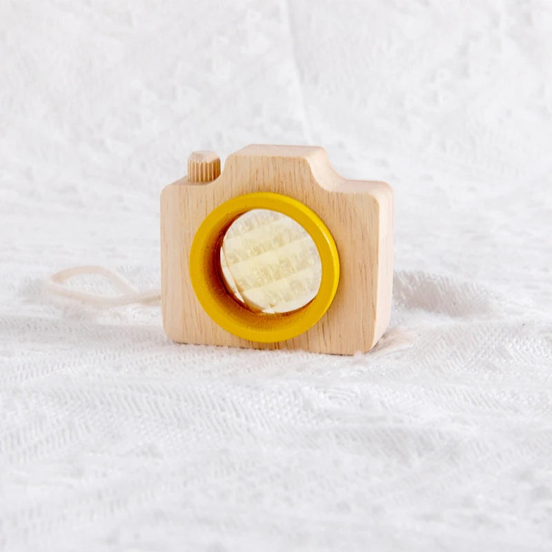 Baby Wood Colorful Camera Kaleidoscope Toys for Children Rainbow Wooden Toys for Children Kids Learning Early Educational Game