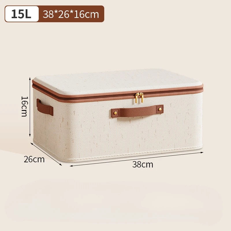 Extremely Large Thicken Clothes Organizer Home Cotton Linen Quilt Pants Sweater Storage  Box Bedroom Closet Wardrobe Organizer