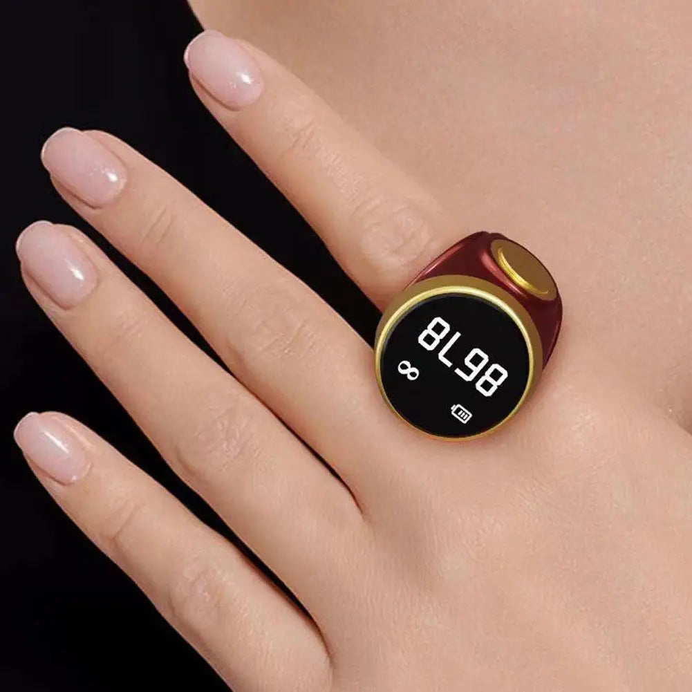 Smart Finger Counter LCD Electronic Intelligent Digital Display Waterproof Type-C Rechargeable Portable Luminous Tally Counter