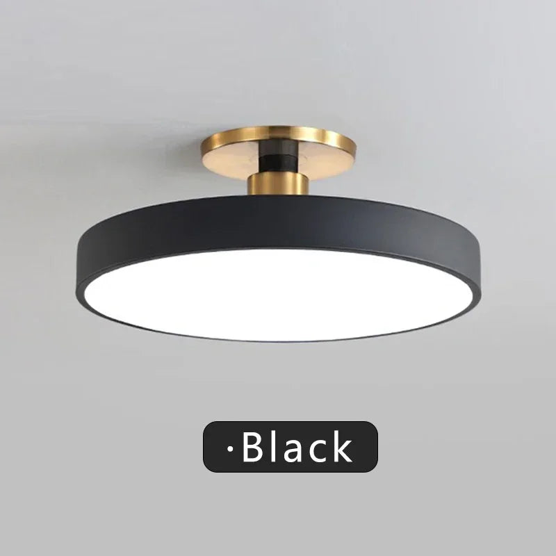 Nordic LED Ceiling Light Modern Circular Macaron Home Decoration Light Living Room Bedroom Balcony Study Room Indoor Lighting