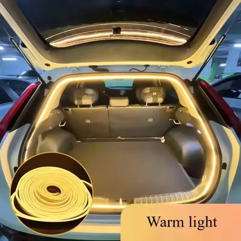 Car High Brightness Trunk Lighting Ambient Light Interior Decoration Led Wiring Free Automatic Sensing Tailgate Light Strip