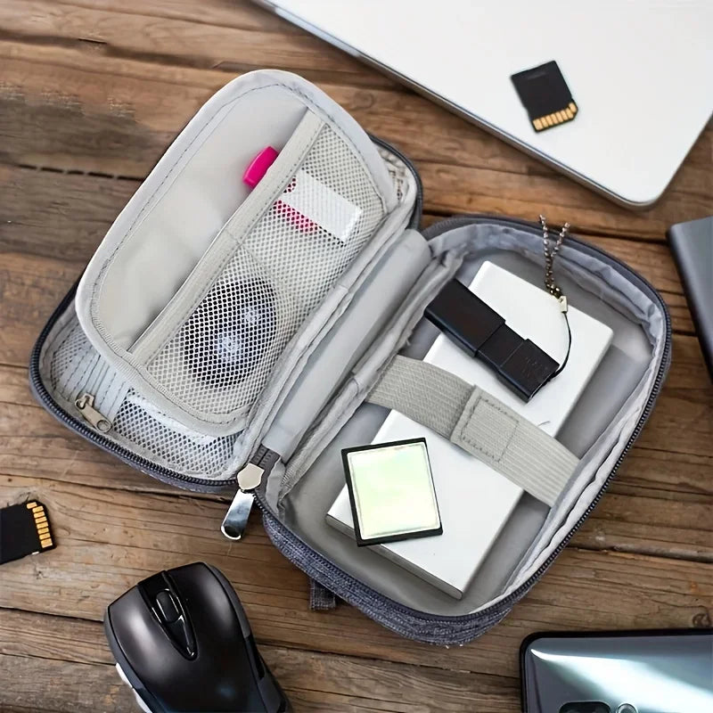 Travel Storage Bags for Cable Portable Electronics Organizer for Charger Power Bank, Zipper Electronics Accessories Case