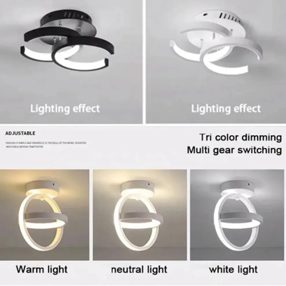 Modern LED Aisle Ceiling Lights Nodic Home Lighting Led Surface Mounted for Bedroom Living Room Corridor Light 3-color lighting