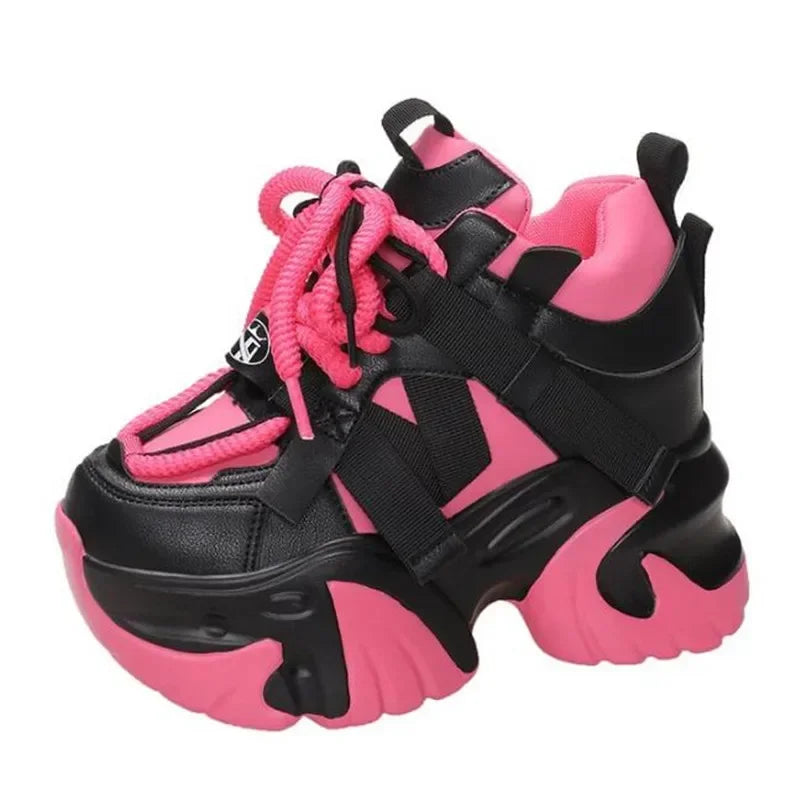 Women Sneakers Luxury Shoes 2024 Fashion Tennis Female Platform Woman-shoes Designer Trainers Thick Sole New Casual Lace-Up Shoe