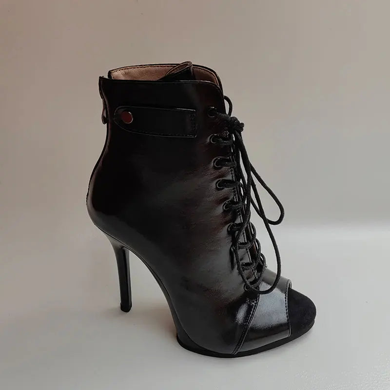 Comfort Lace-up Ankle Boots Woman Shoes Indoor outdoor Customizable For Latin Dancing Sexy Stilettos Big Size 43