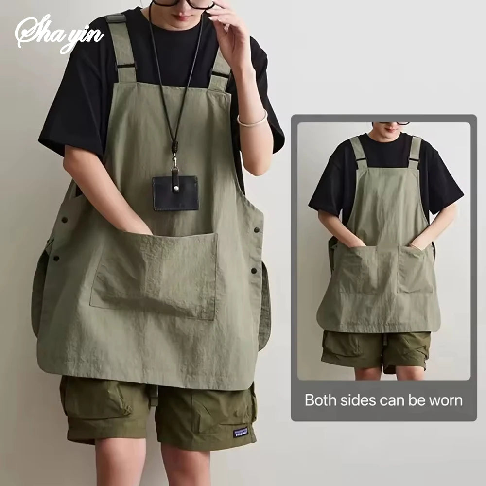 Waterproof Outdoor Barber, Coffee Shop, Catering Workwear Apron, Unisex Household Kitchen Workwear Home Cleaning