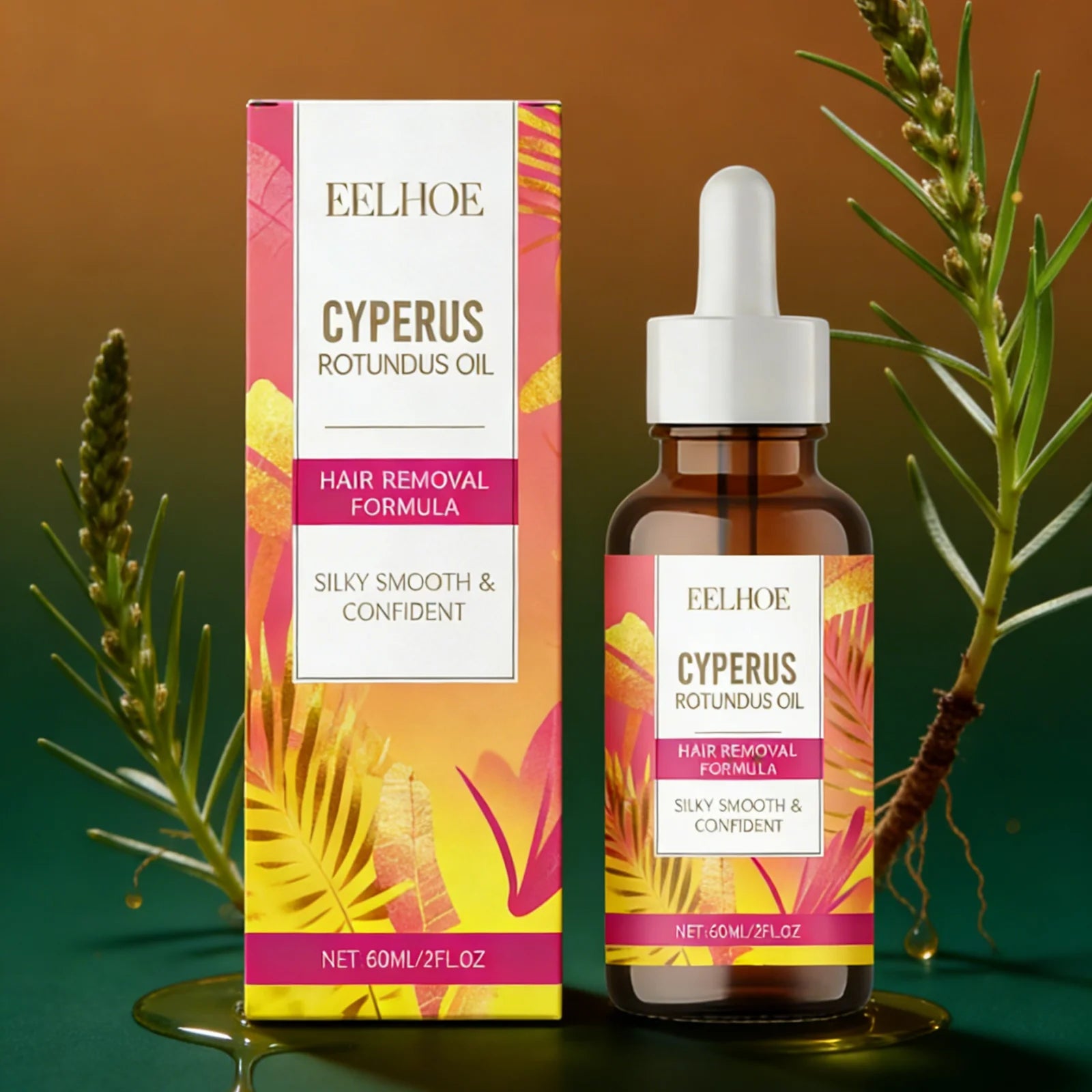EELHOE Cyperus Rotundus Oil for Hair Removal After Care Soft Smooth Skin Barrier Repair Moisturizing Hair Growth Inhibiting Oil
