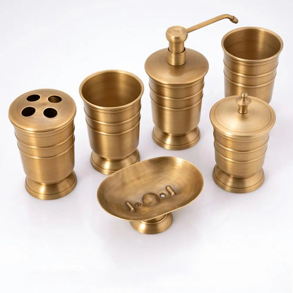1Pc Copper Mouth Cup Soap Dispenser Dish Toothbrush Holder Home Cleaning Supply